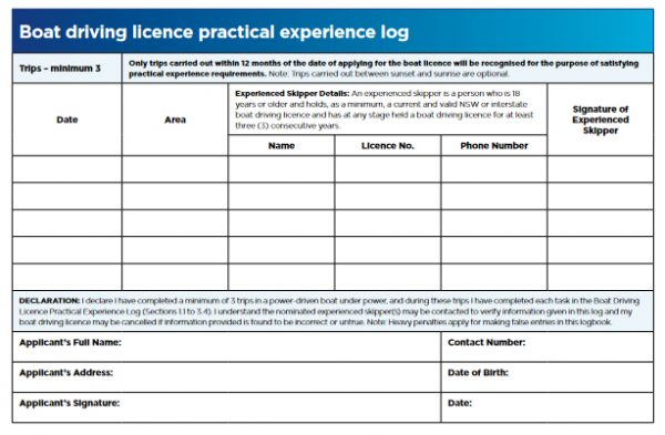 nsw yacht licence